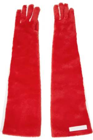 Marni Gants longs rouge et blanc