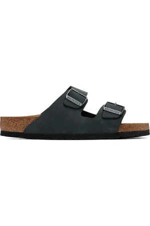 Birkenstock Sandales Arizona noires en cuir nourri