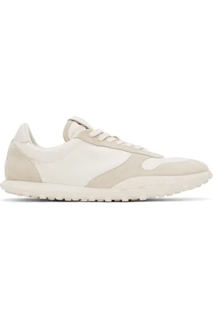 Jil Sander Baskets Moon beige et blanc
