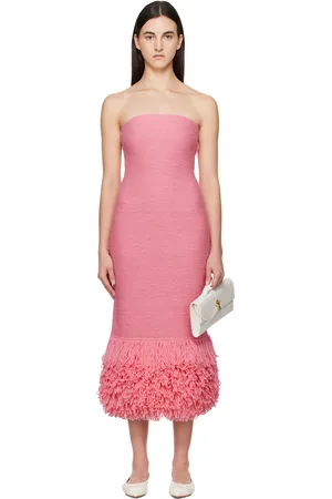 GABRIELA HEARST Robe midi Corus rose