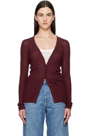 GABRIELA HEARST Cardigan Emma bourgogne en pointelle