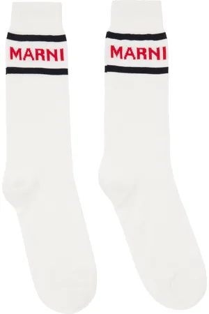 Marni Chaussettes blanches à logo