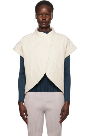 PLEATS PLEASE ISSEY MIYAKE Veste blanc cassé à matelassage Asteroid
