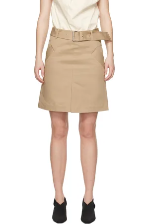 Totême Minijupe de style trench taupe