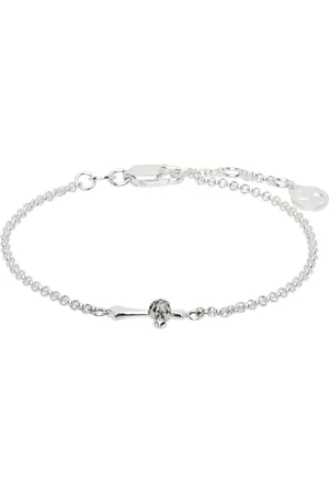 Stolen Girlfriends Club Bracelet argenté à croix gothique exclusif à SSENSE