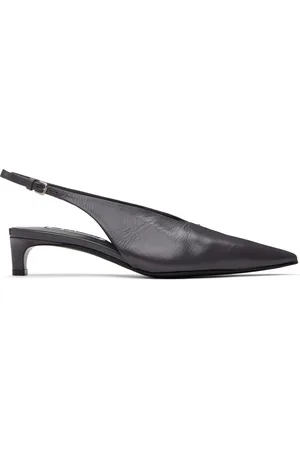 Jil Sander Chaussures à petit talon grises à bride arrière