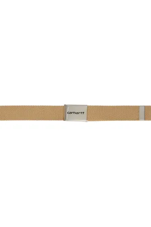 Carhartt Ceinture brune à fermoir à patte coulissante