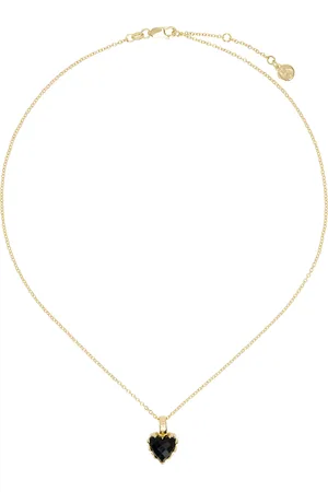 Stolen Girlfriends Club Collier doré à pendentif de cœur serti à griffes