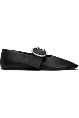 Jil Sander Ballerines noires à boucle à ardillons