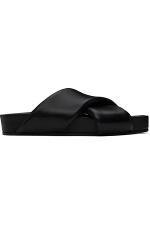 Jil Sander Sandales rembourrées noires