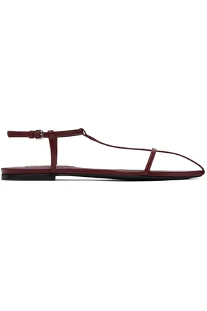 Jil Sander Sandales bourgogne à bout pointu
