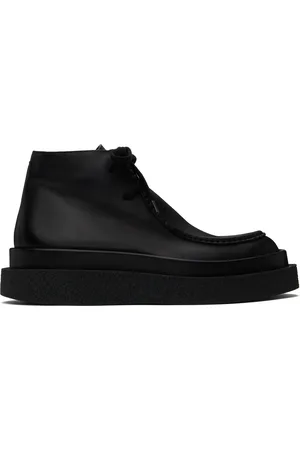 Jil Sander Bottines noires à laçage