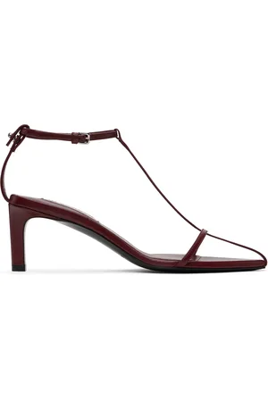 Jil Sander Sandales à talon aiguille bourgogne