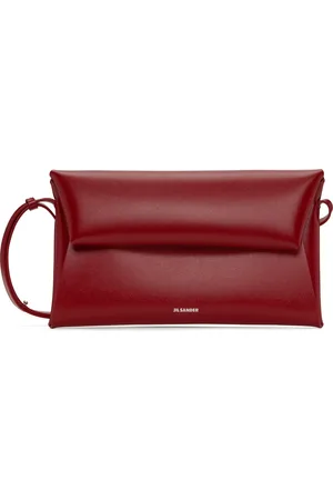 Jil Sander Petit sac rouge à rabat