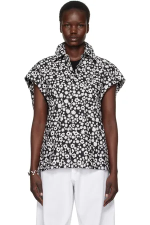 Marni Chemise noir et blanc à motif Pop Fields et à coupe cocon