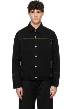 UNDERCOVER Blouson noir en denim à poches