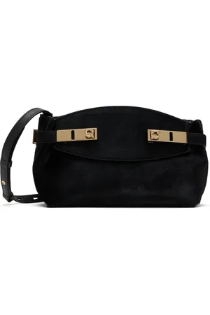 Salvatore Ferragamo Micro sac à bandoulière noir en poil de veau - Hug