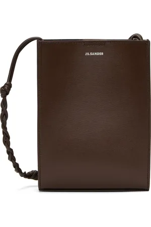 Jil Sander Petit sac brun à bandoulière nouée