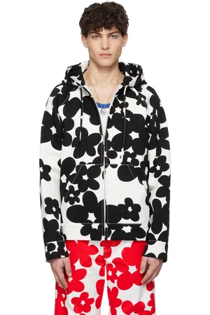 Marni Blouson noir et blanc à imprimé Dillies