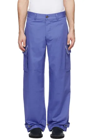Marni Pantalon cargo bleu en coton bio