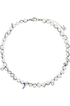 Marland Backus Collier blanc à nœuds et à perles
