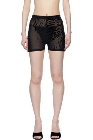 Poster Girl Short Knockout noir à motif zébré