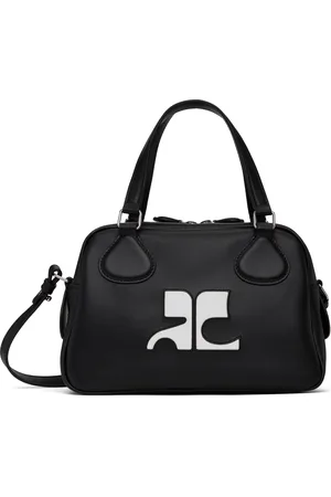 Courrèges Sac de bowling noir en cuir - Reedition