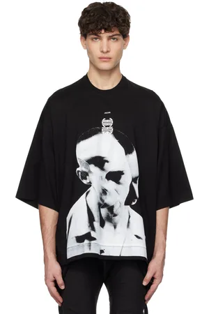 JULIUS T-shirt noir à image de style diptyque JD Portrait - Ana