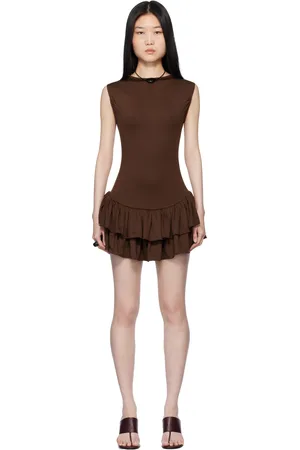 Belle Robe courte Ballerina brune