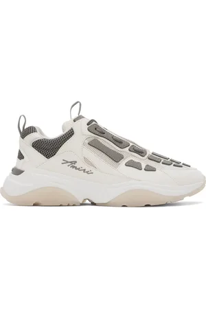 AMIRI Baskets de course blanc et gris à appliqués d