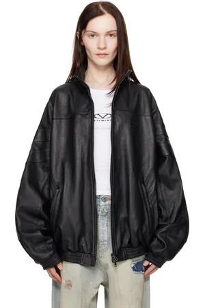 Vetements Blouson de survêtement noir en cuir