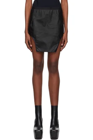 Rick Owens Minijupe Diana noire en denim