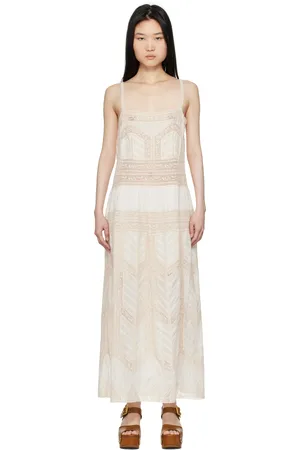 ZIMMERMANN Fond de robe Acacia blanc cassé à garnitures en dentelle