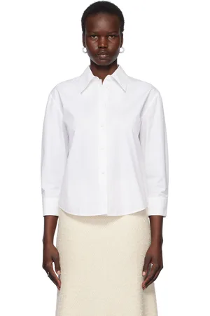 Jil Sander Chemise à manche trois-quarts blanche