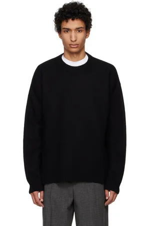 Jil Sander Pull noir à col ras du cou