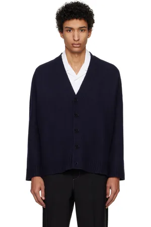 Jil Sander Cardigan surdimensionné bleu marine