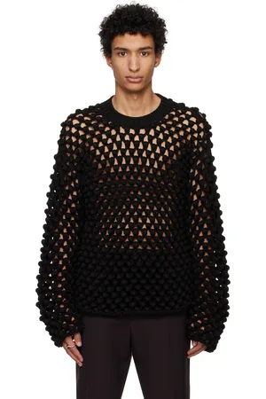 Jil Sander Pull noir à col ras du cou