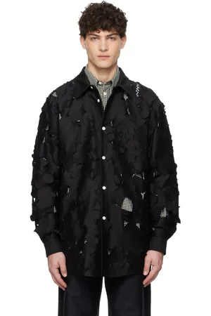 Marni Chemise droite noire à découpes