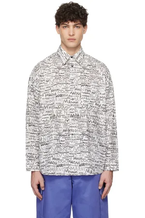 Marni Chemise blanche à logos calligraphiés