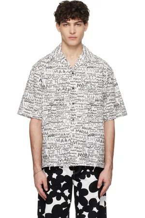 Marni Chemise blanche à logos calligraphiés