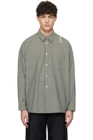 Marni Chemise noir et blanc en laine à carreaux