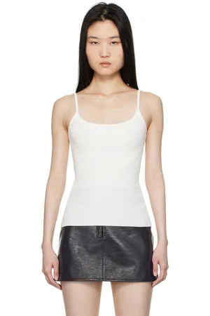 Courrèges Débardeur blanc en tricot - Reedition