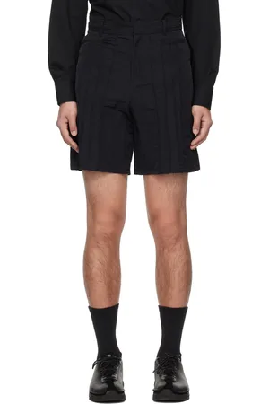 lesugiatelier Short noir à nervures