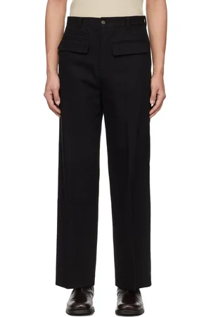 lesugiatelier Pantalon noir en sergé de coton