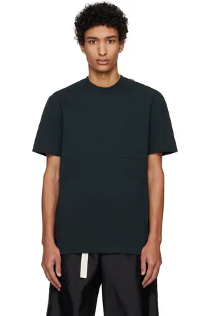 Jil Sander T-shirt bleu marine à étiquette à logo