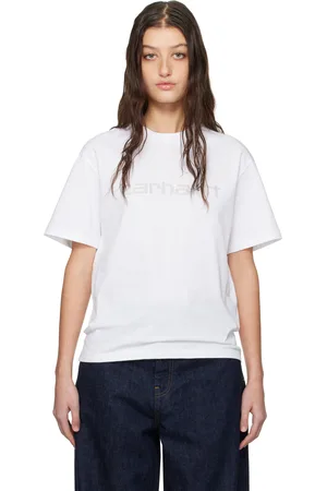 Carhartt T-shirt blanc à logo Script perlé