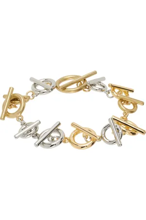 SACAI Bracelet doré et argenté à ferrures à traverse
