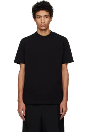 Jil Sander T-shirt noir à étiquette à logo