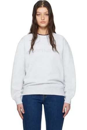 Carhartt Pull molletonné gris à logo Script perlé