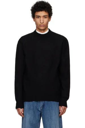 Jil Sander Pull noir à col ras du cou